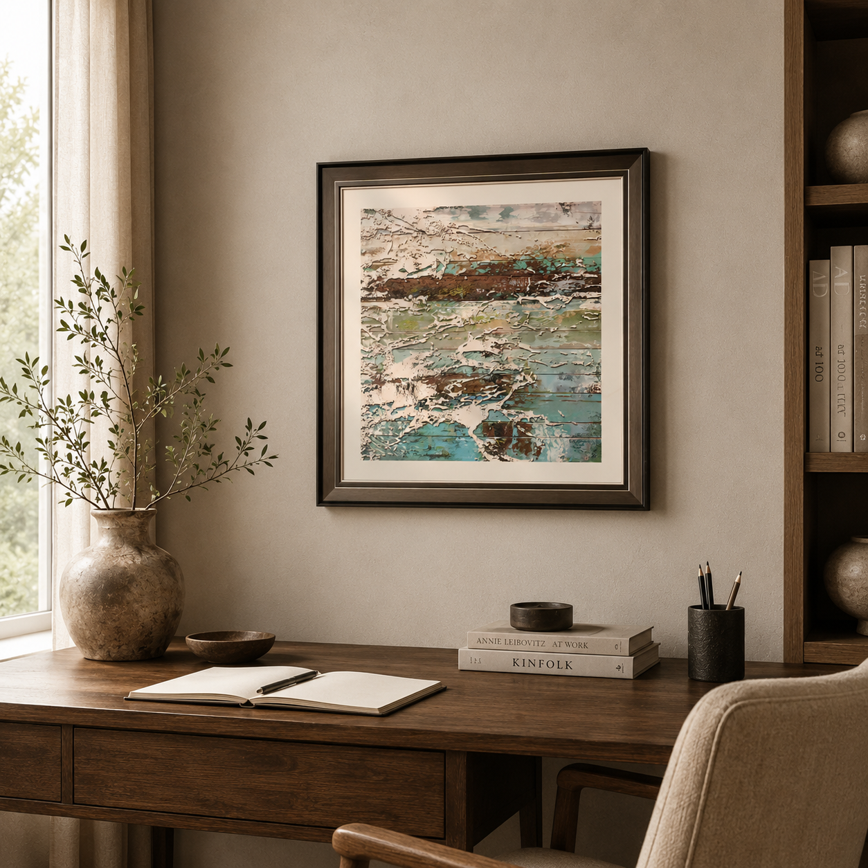 Obsidian Ridge Moody Dark Abstract Mountain