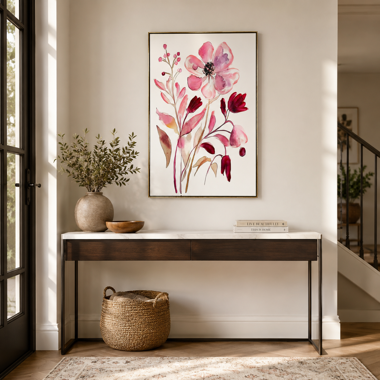 Pink Watercolor Flower