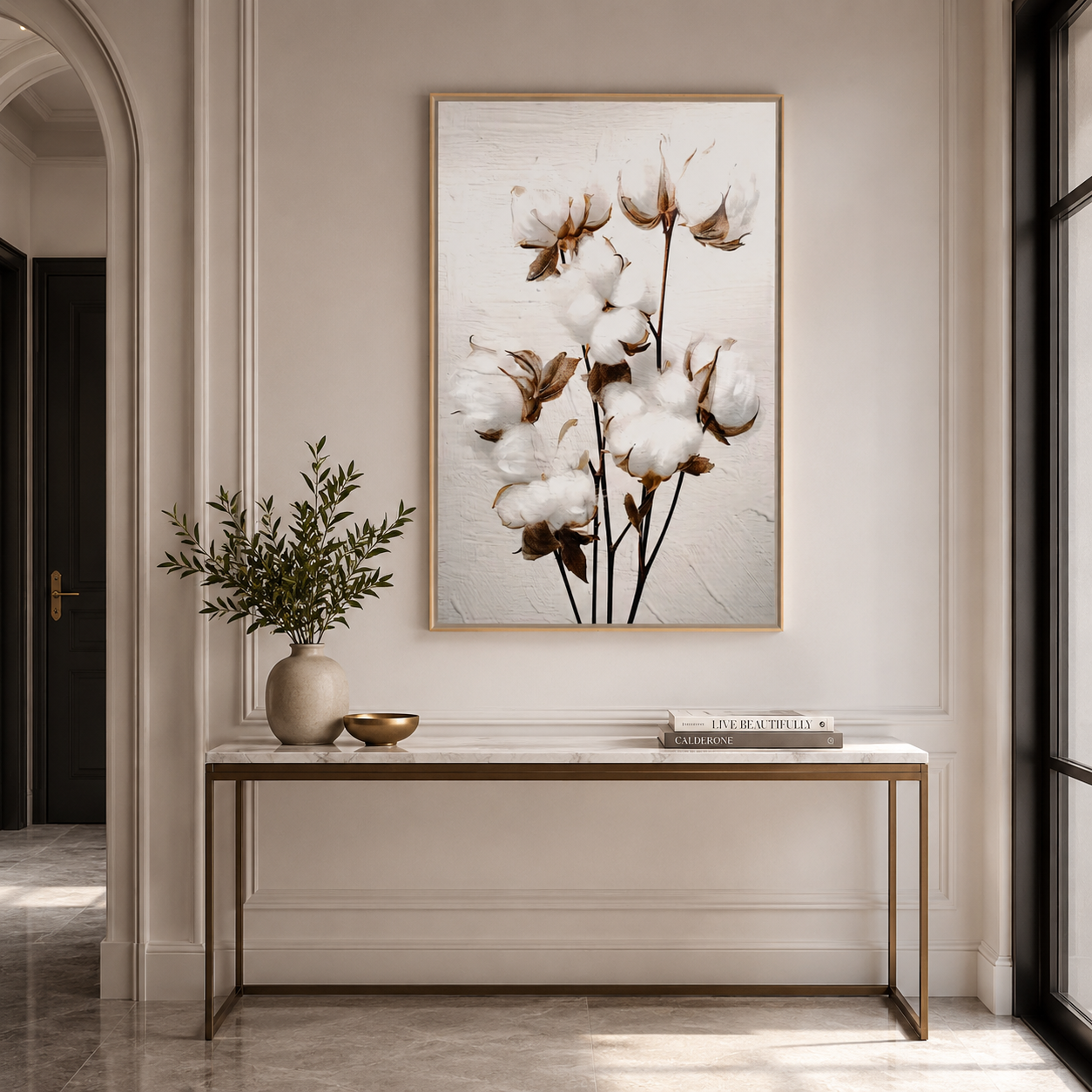 Rustic Cotton Flower