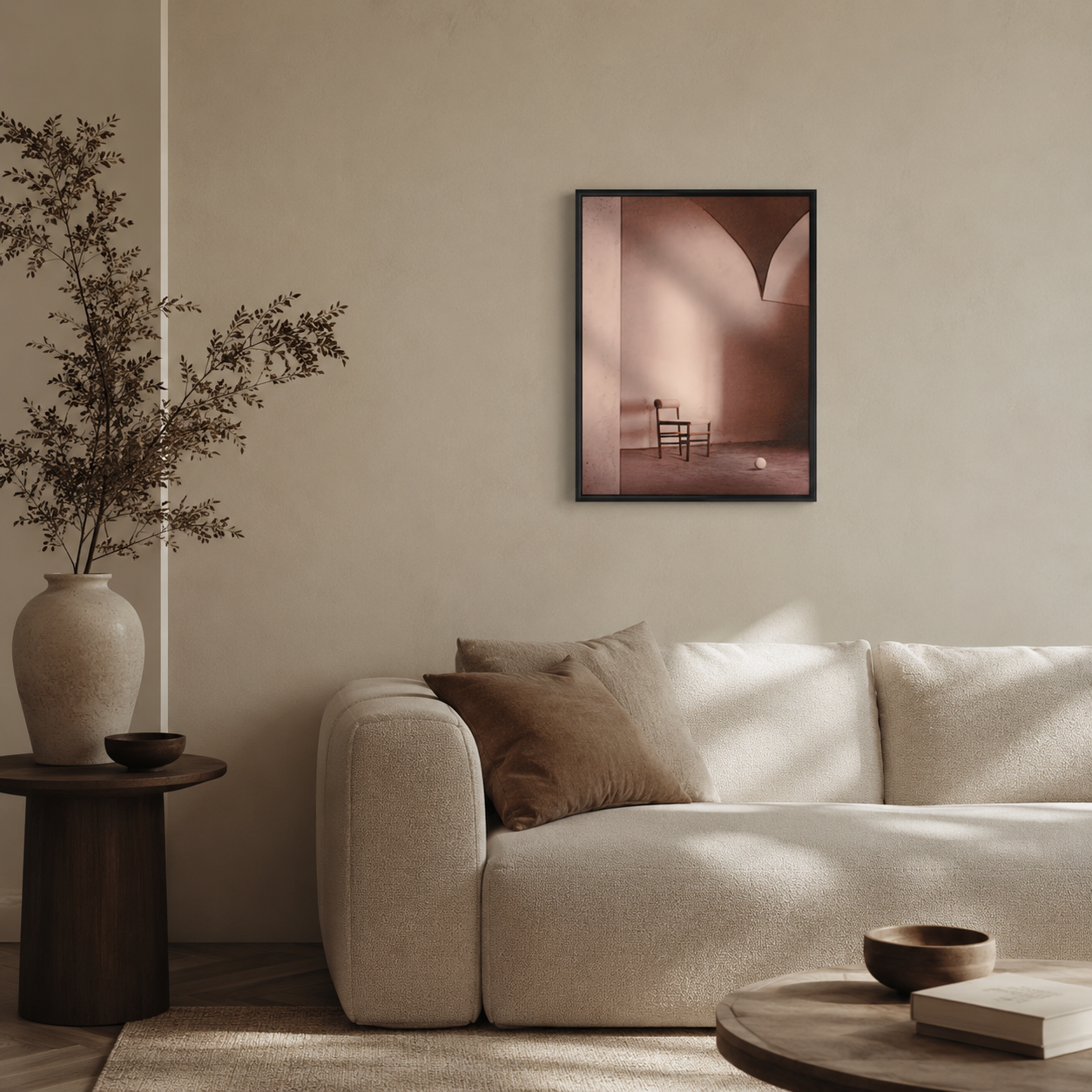 Warm Terracotta Archway Chair Abstract