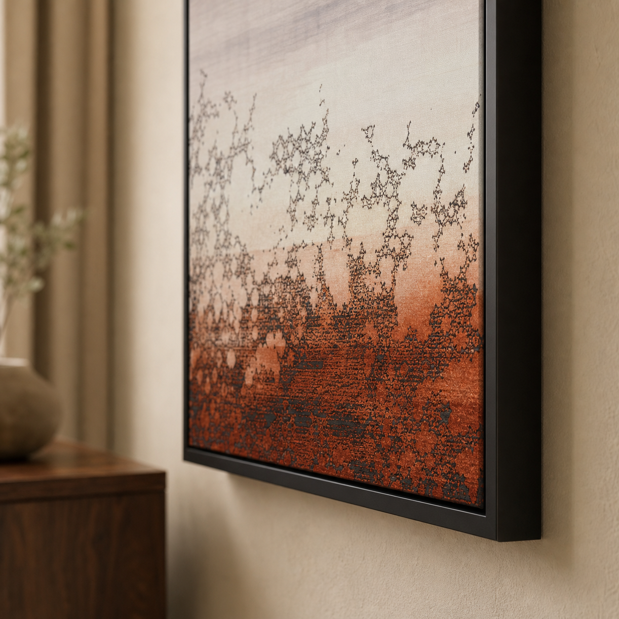 Copper Frost Abstract