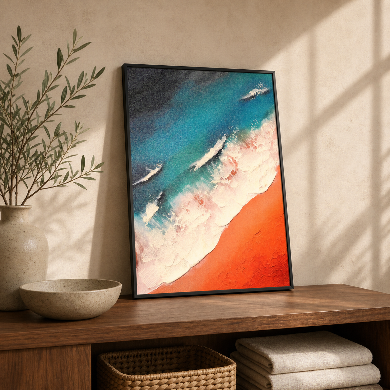 Coral Surf Abstract Coastal