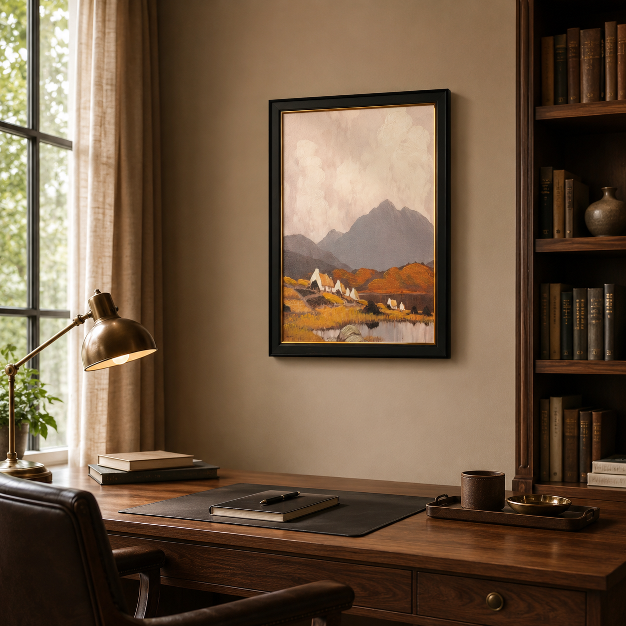 Highland Haven Vintage Pastoral Landscape