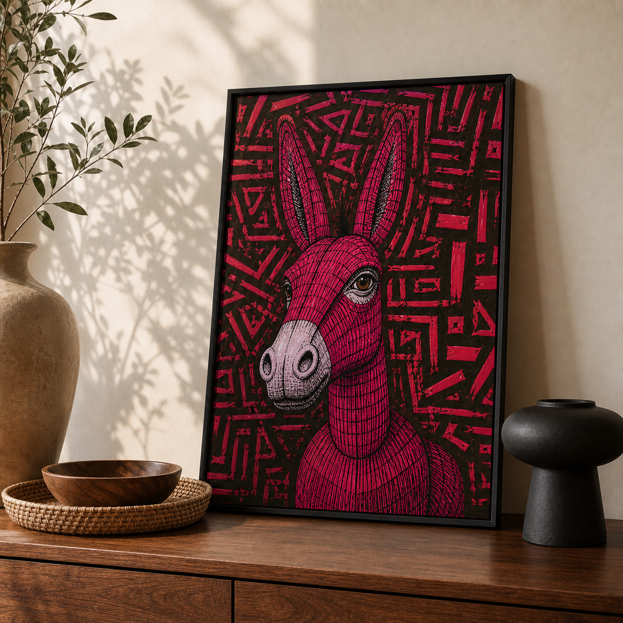 Magenta Maverick Pop Art Donkey