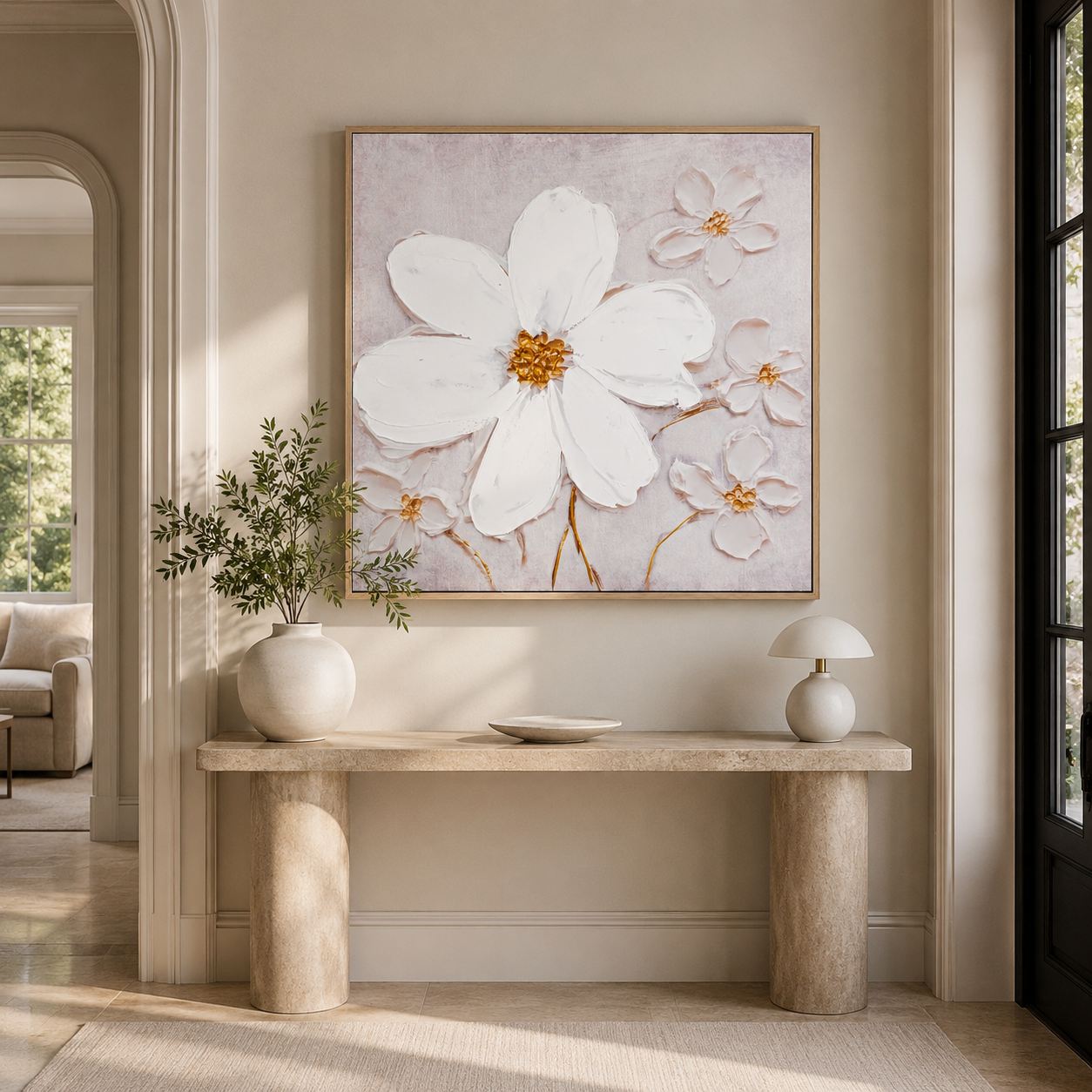 Modern Multiple White Flowers