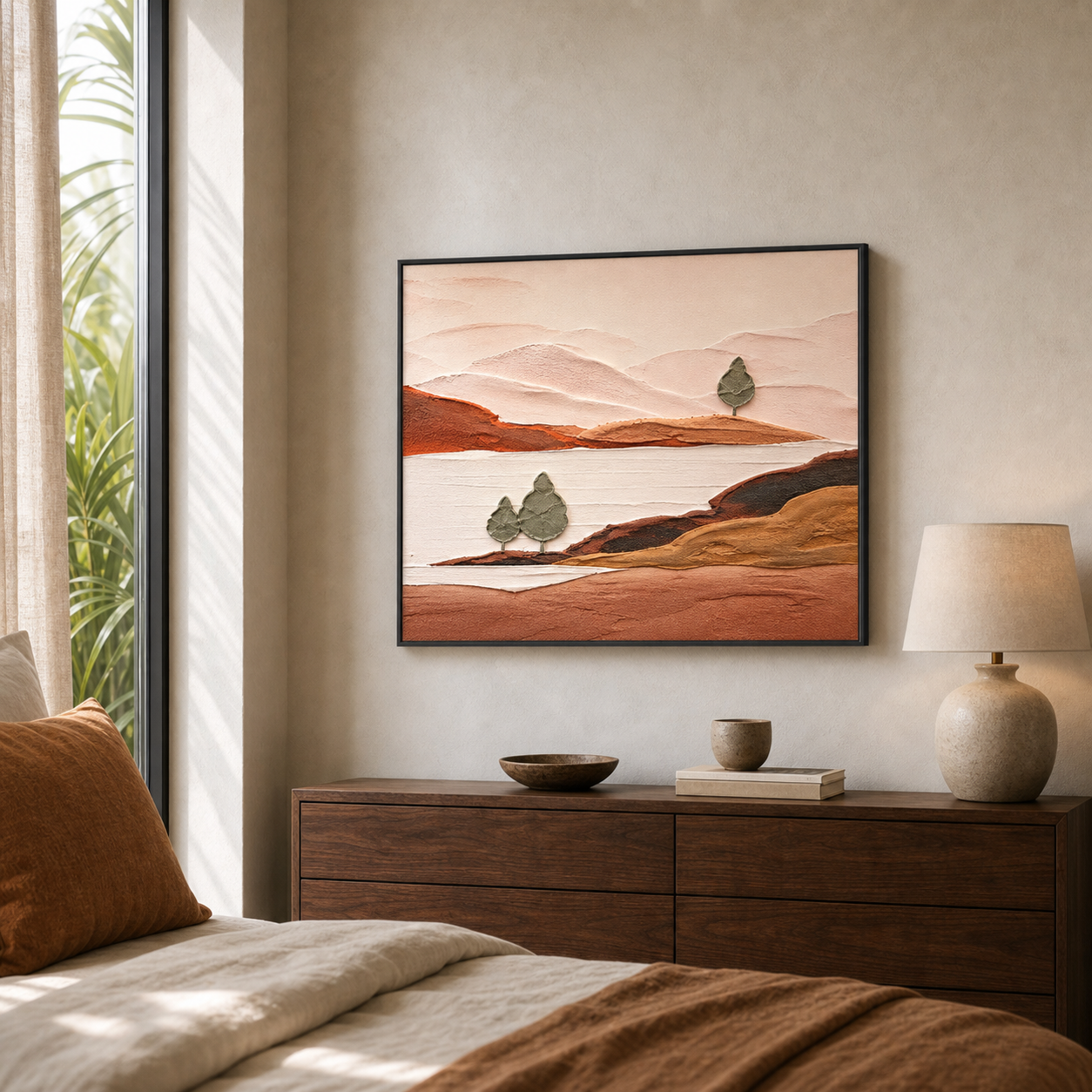 Terracotta Horizon Clay Abstract