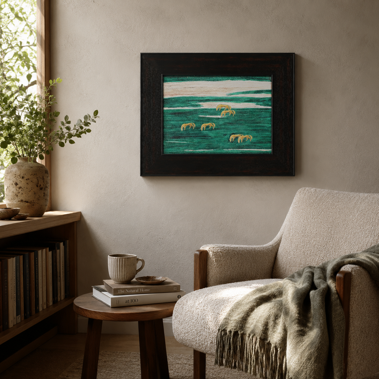 Abstract Grazing Horses