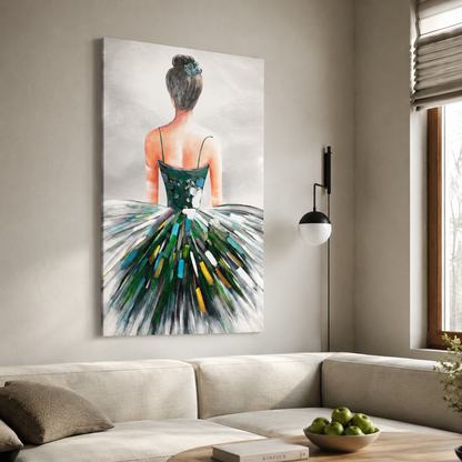 Abstract Green Dress Dancer