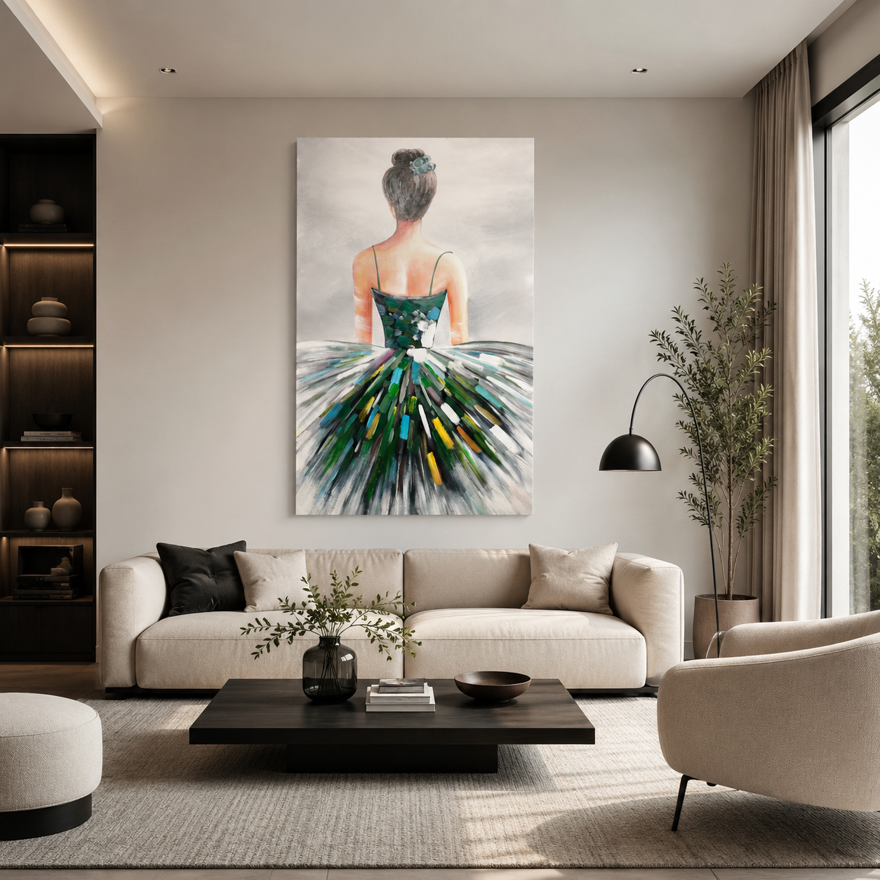 Abstract Green Dress Dancer