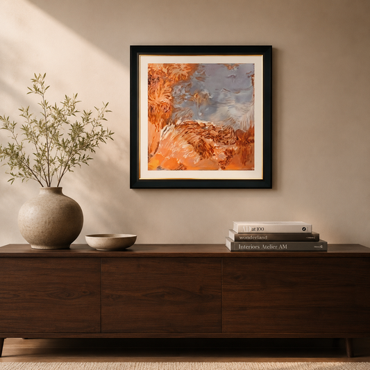 Abstract Orange Fluid Swirl