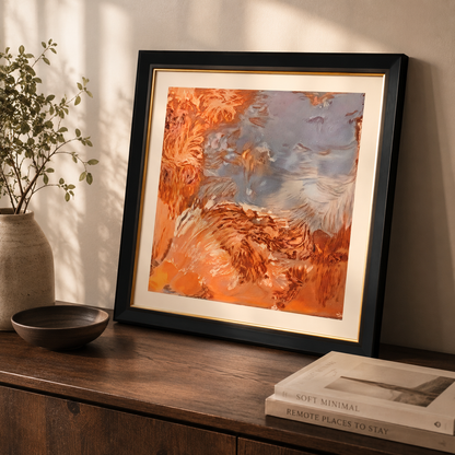 Abstract Orange Fluid Swirl