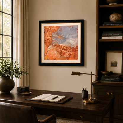 Abstract Orange Fluid Swirl