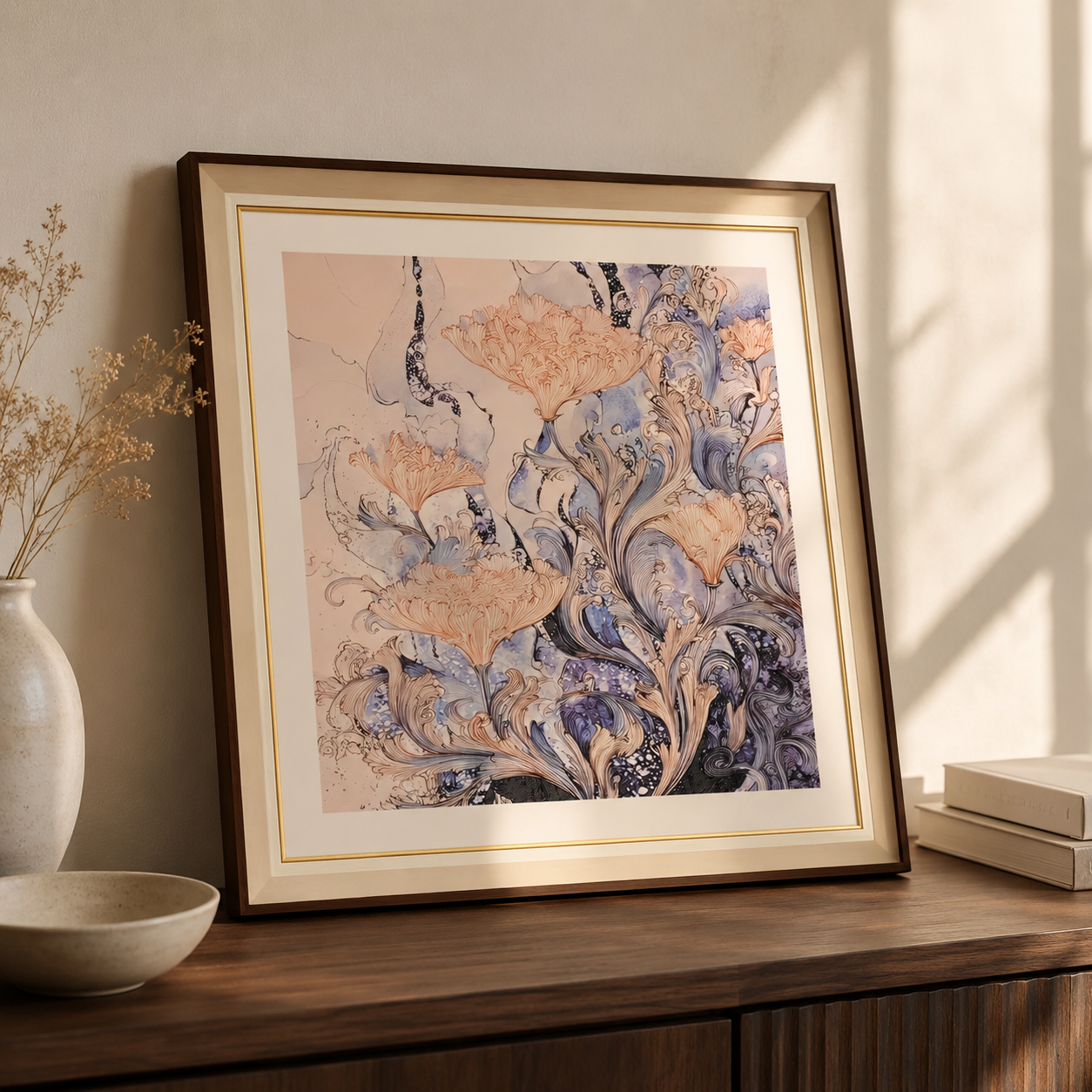 Aura Bloom Intricate Floral Swirl