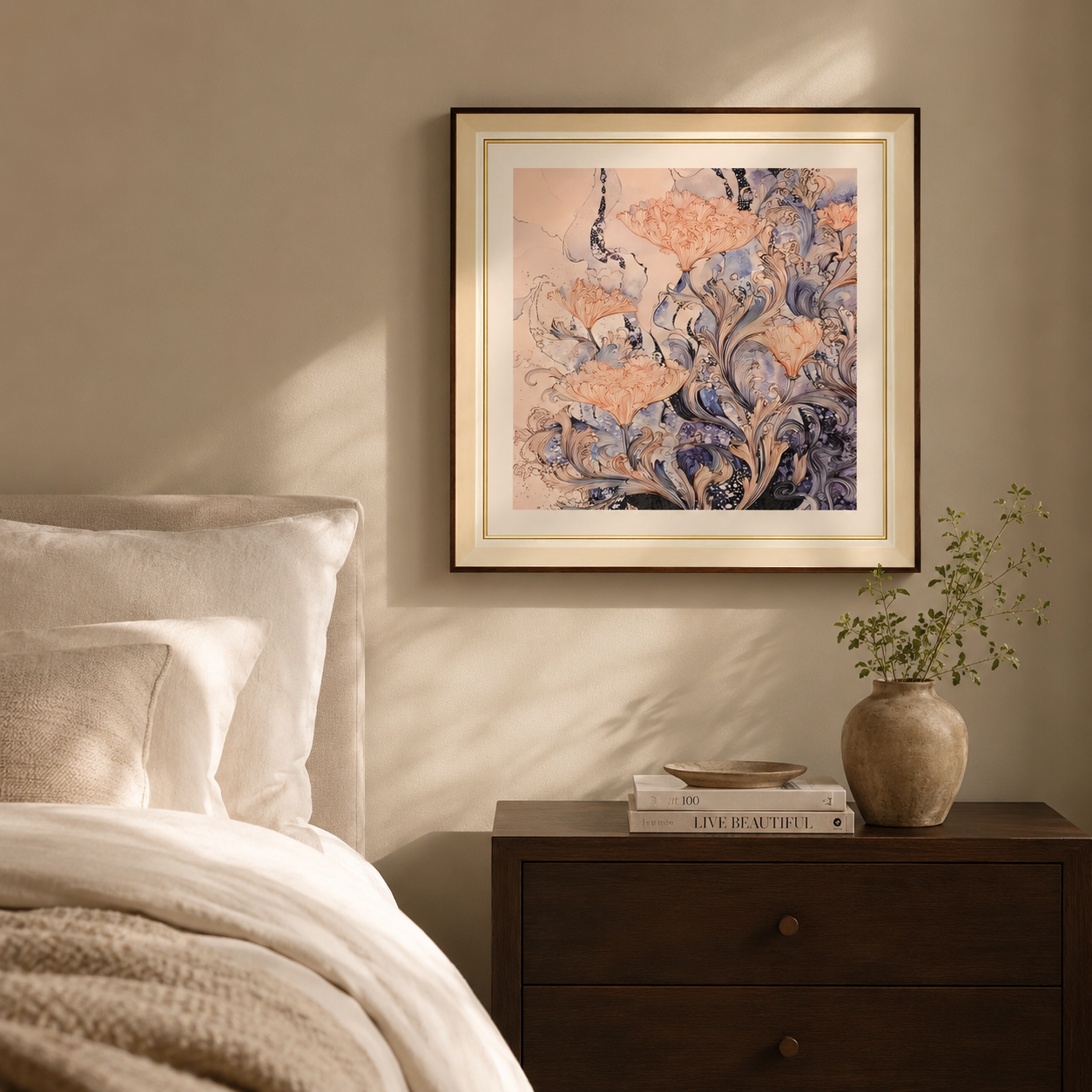 Aura Bloom Intricate Floral Swirl