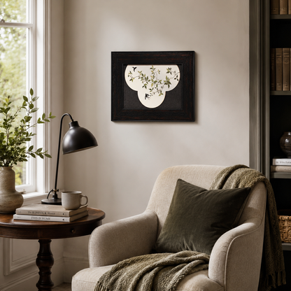 Birds & Vines in Shaped Window