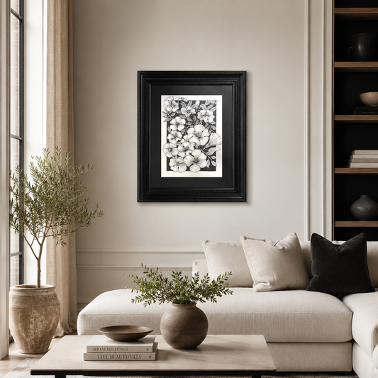 Black & White Botanical Line