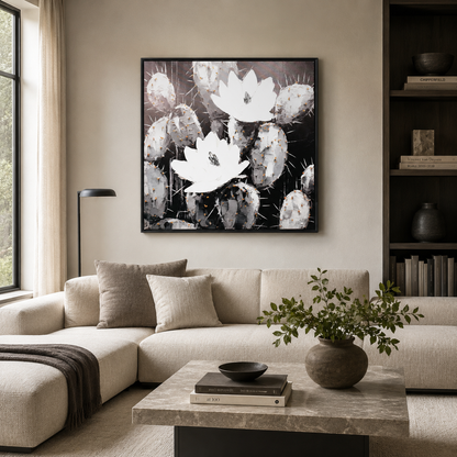 Black and White Cactus
