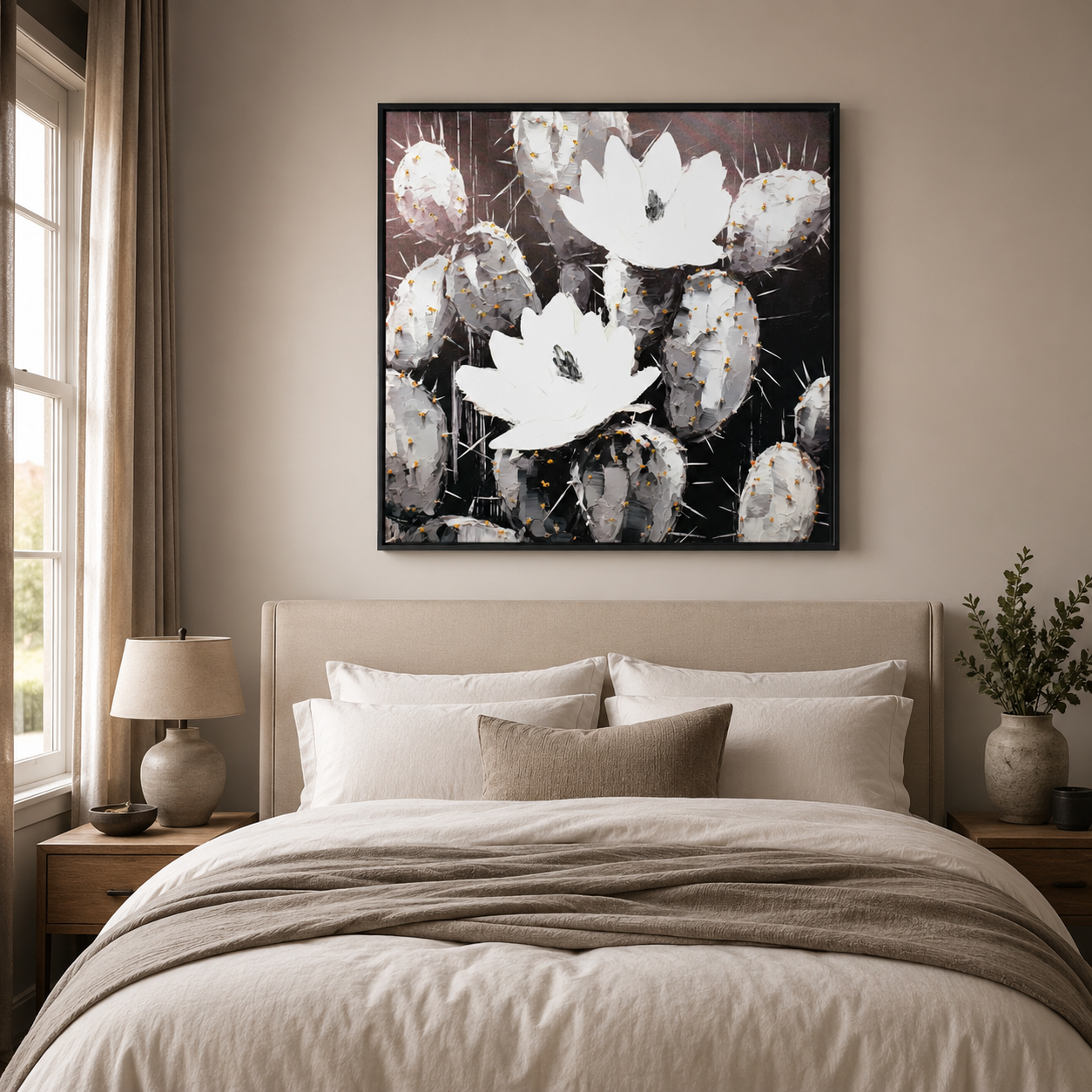 Black and White Cactus