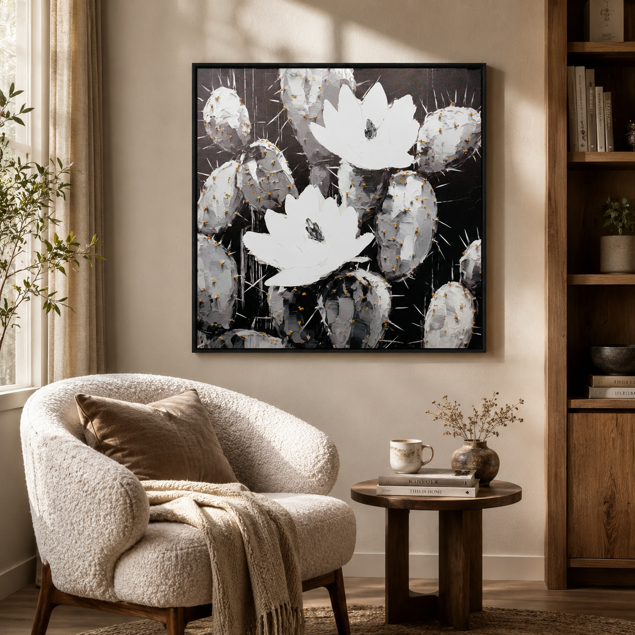 Black and White Cactus