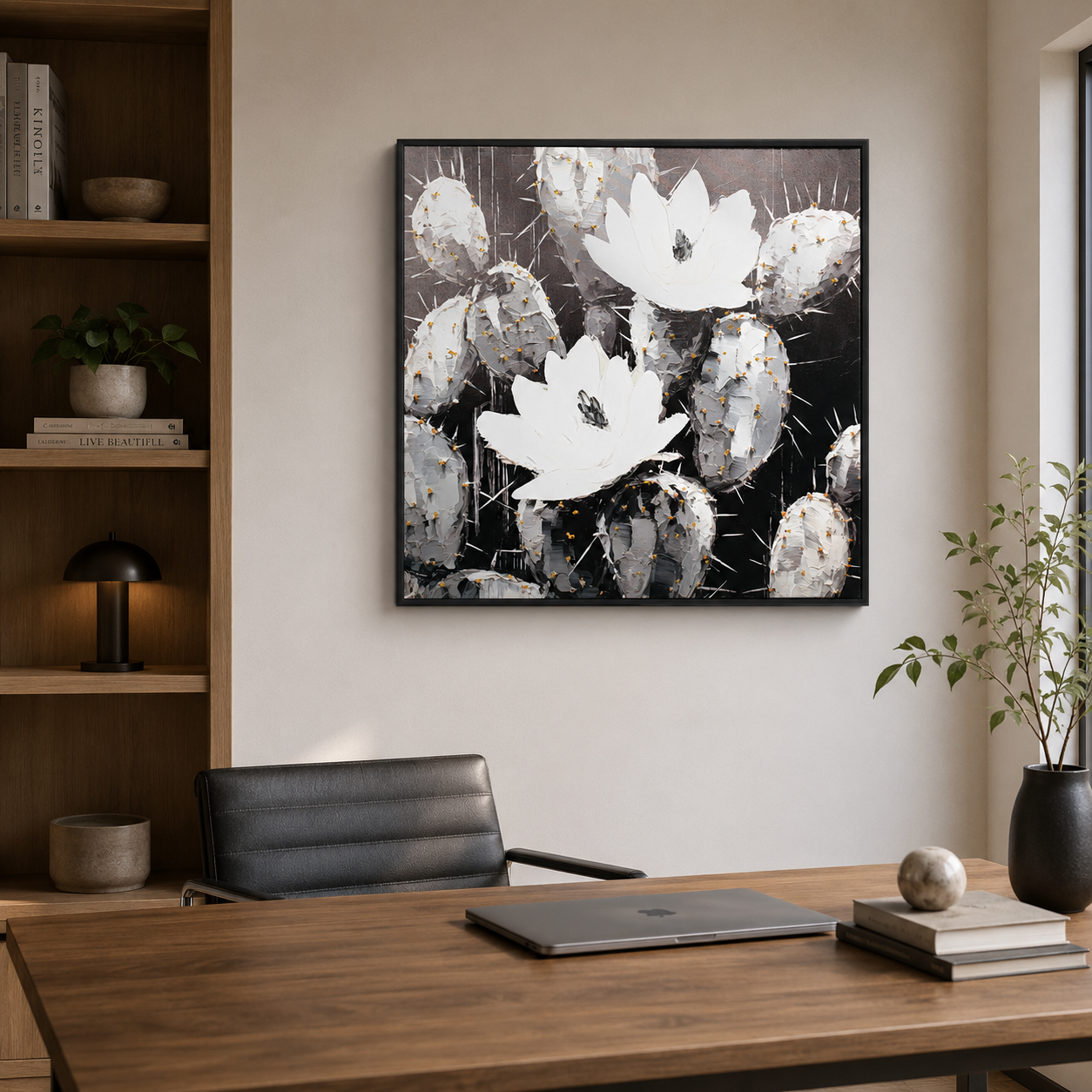 Black and White Cactus