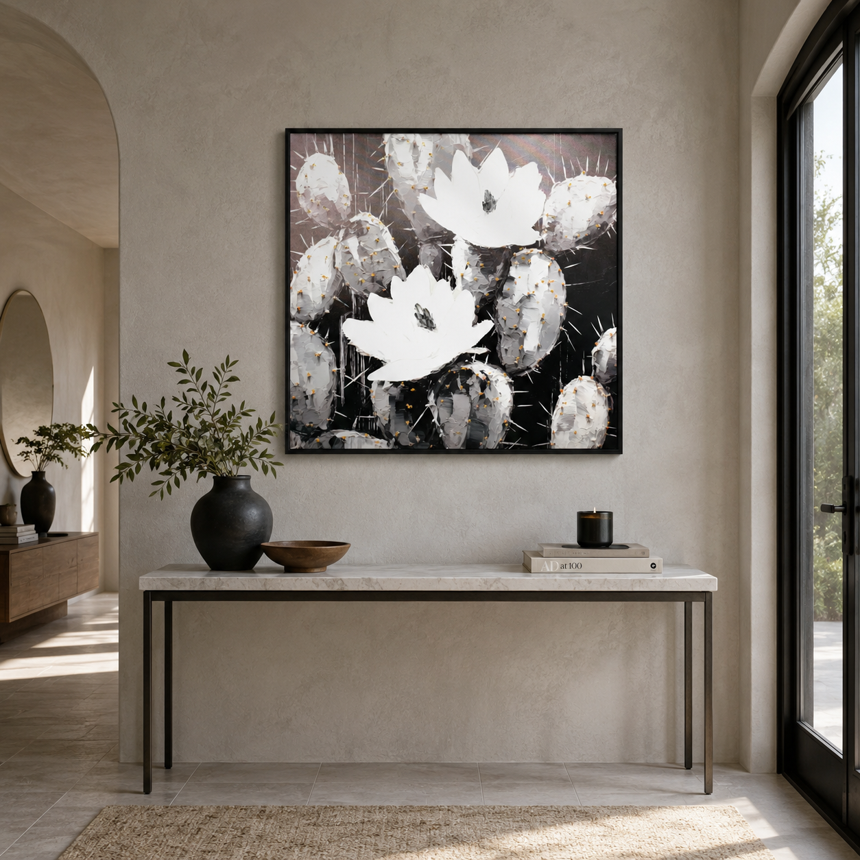 Black and White Cactus
