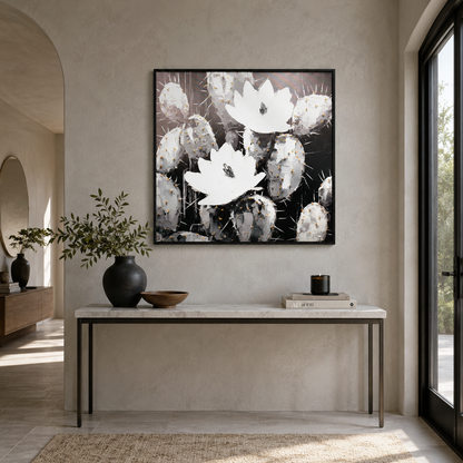 Black and White Cactus