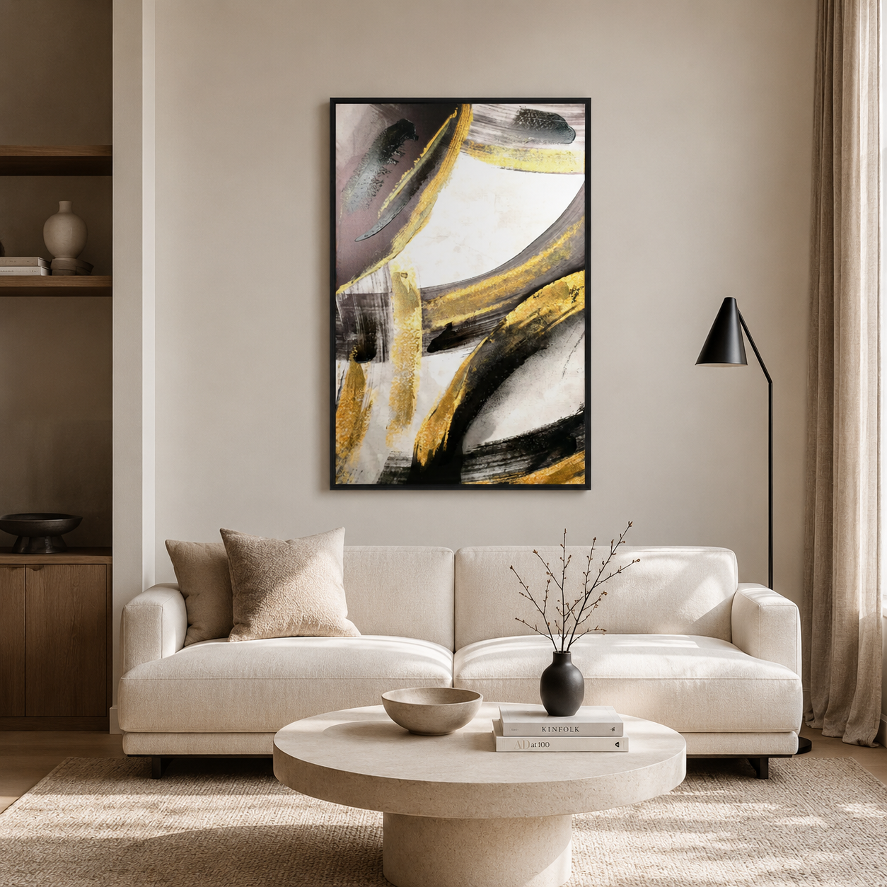 Black and Gold Abstract