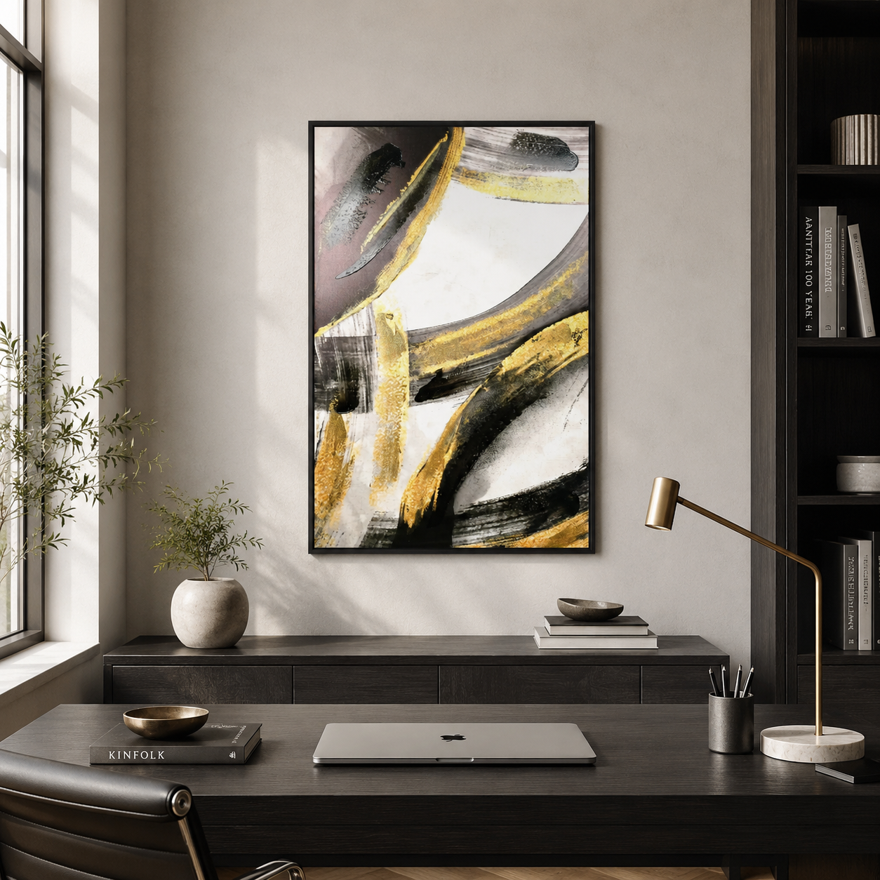 Black and Gold Abstract