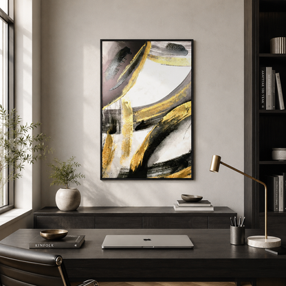 Black and Gold Abstract
