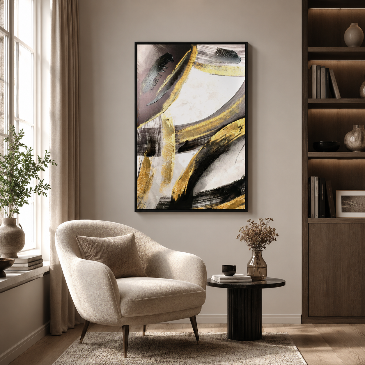 Black and Gold Abstract