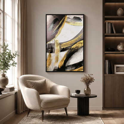 Black and Gold Abstract