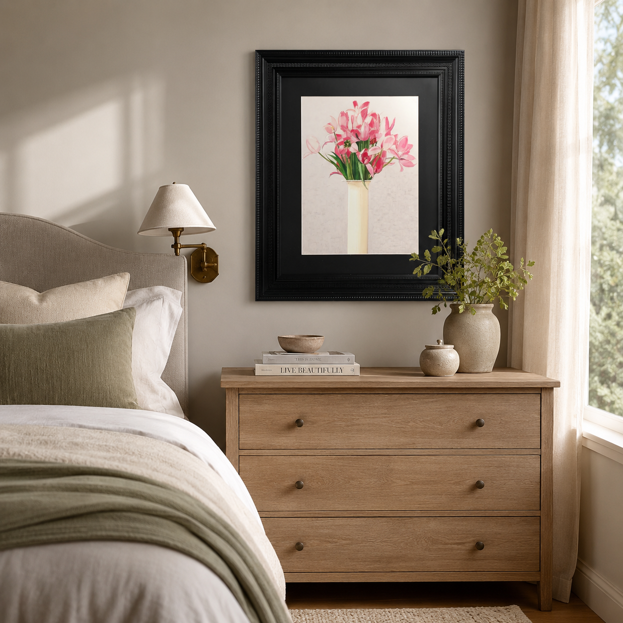 Watercolor Floral Vase
