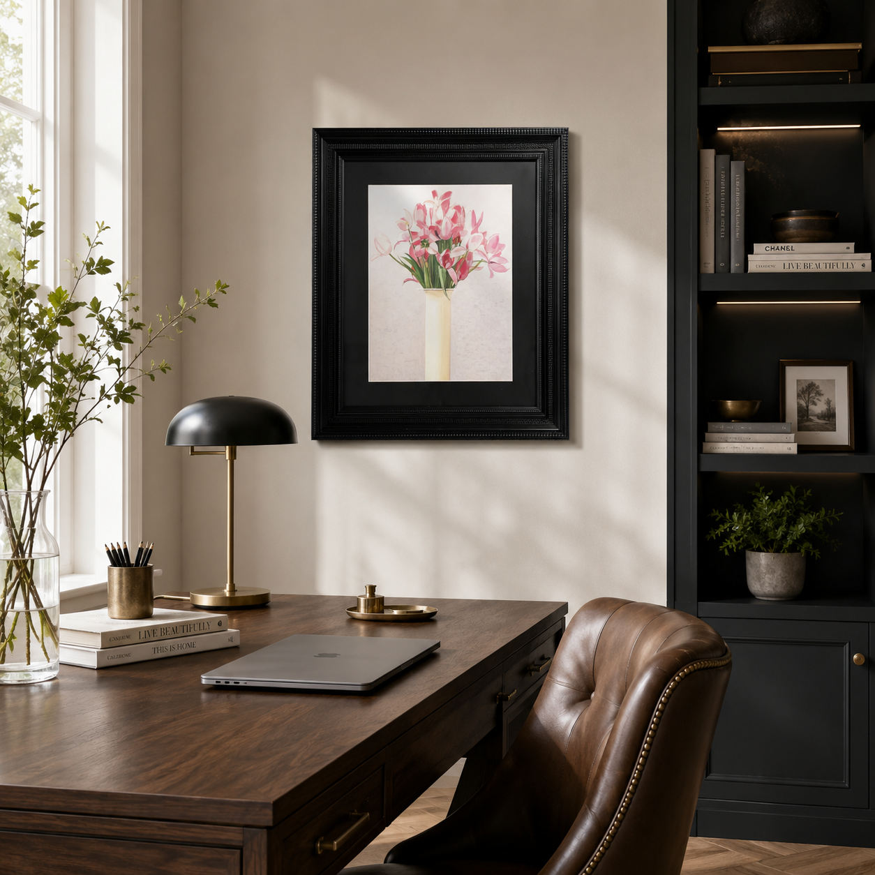 Watercolor Floral Vase