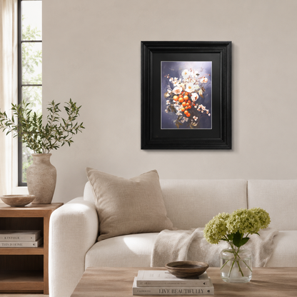 White Flowers & Orange Berries