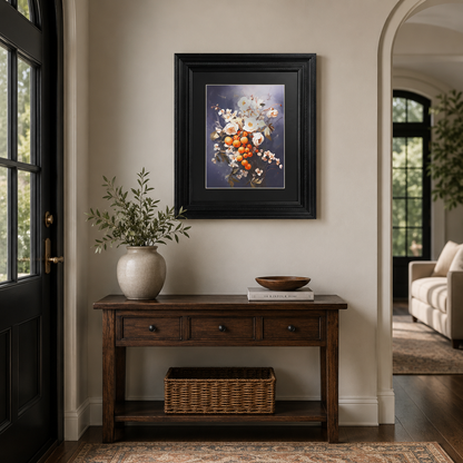 White Flowers & Orange Berries