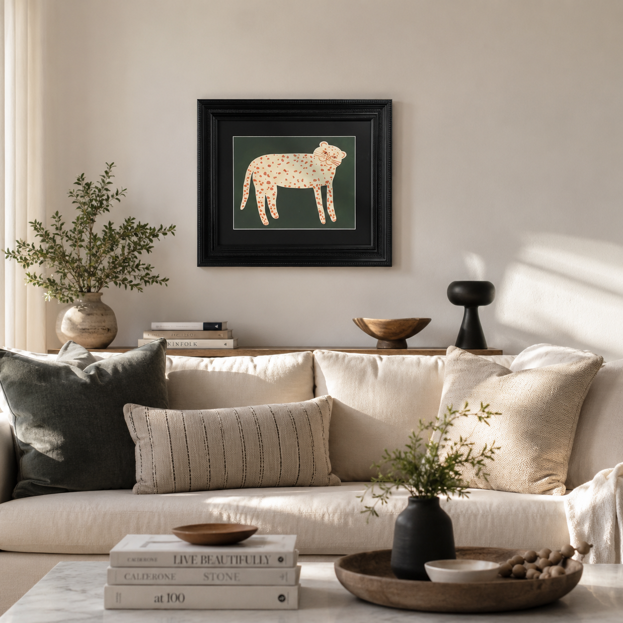 Modern Folk Art Leopard