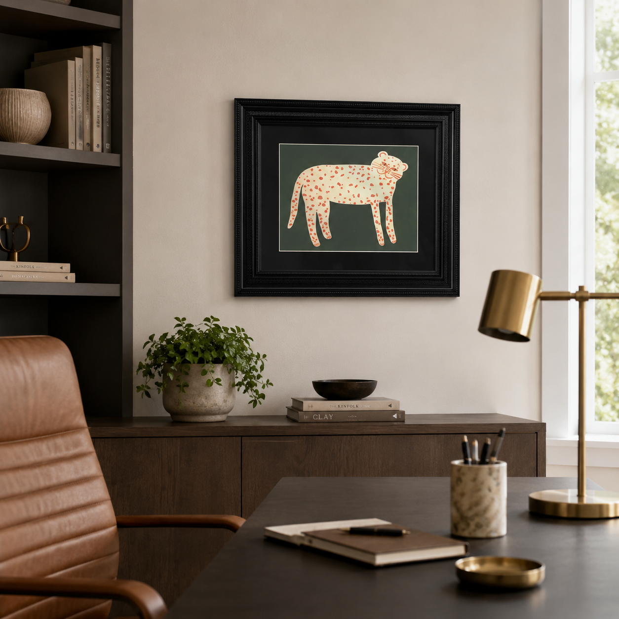 Modern Folk Art Leopard