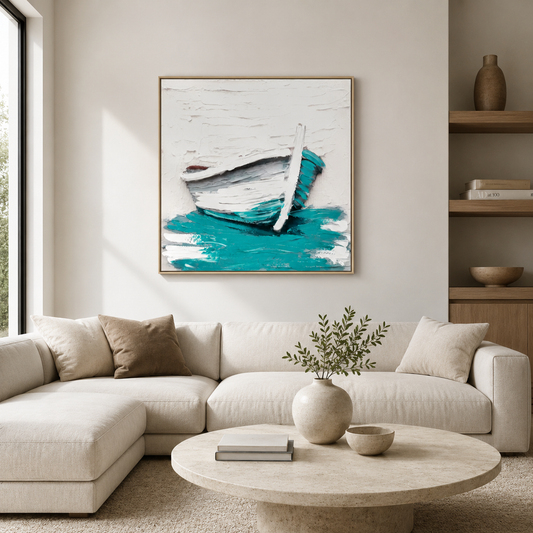 Coastal White Boat