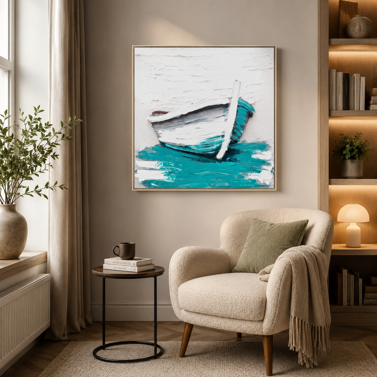 Coastal White Boat