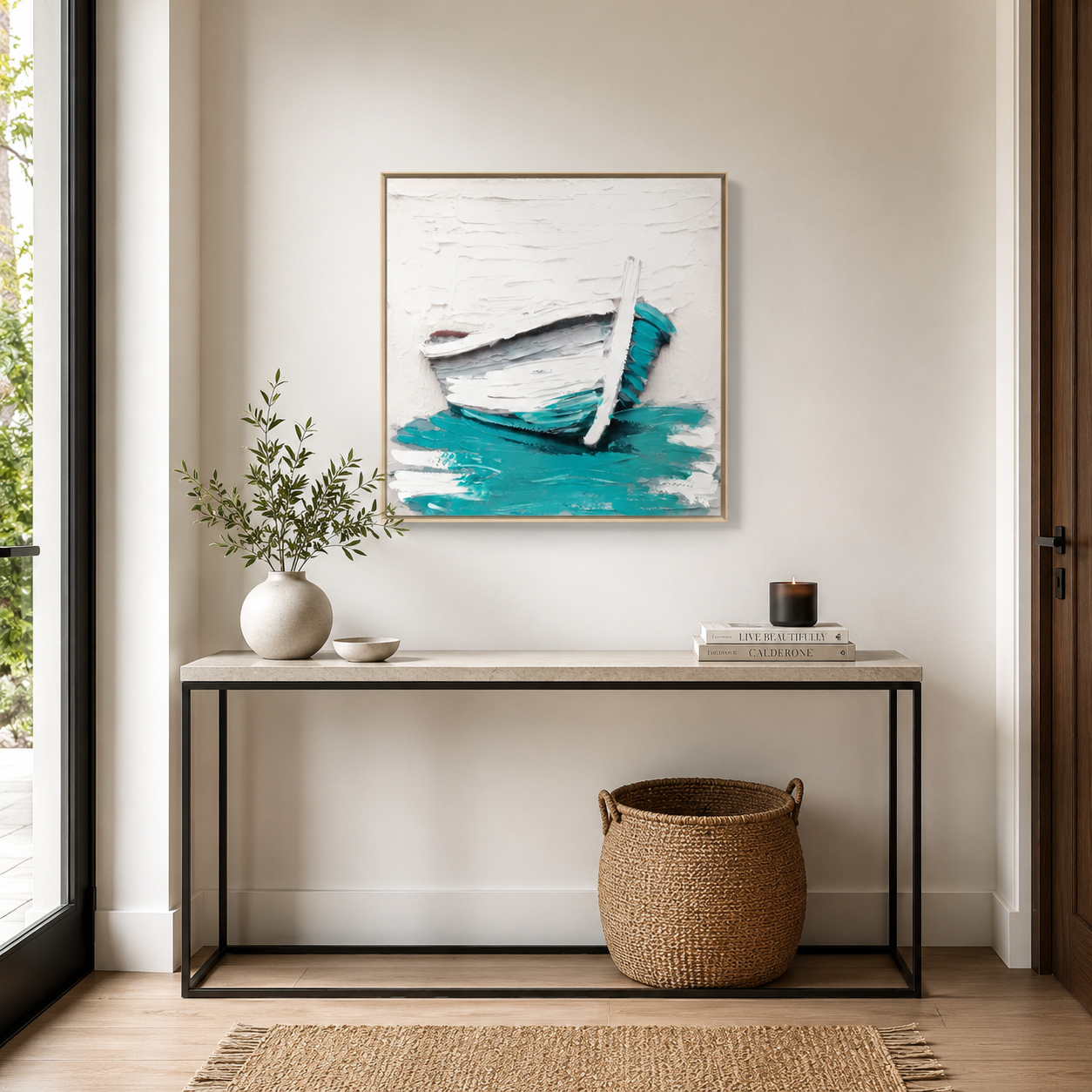 Coastal White Boat