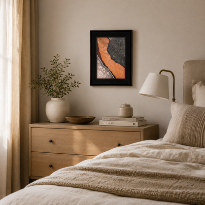 Copper Orange Wave & Black Texture