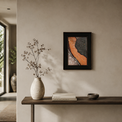 Copper Orange Wave & Black Texture