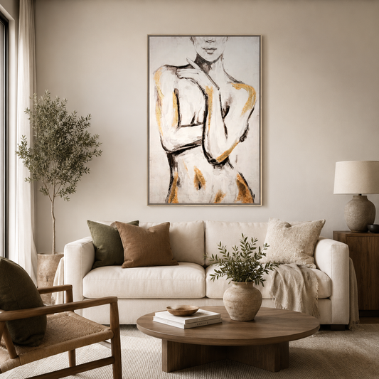 Gold & White Body Sketch