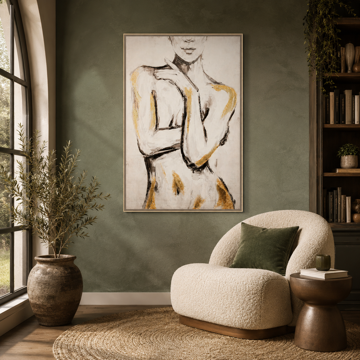 Gold & White Body Sketch