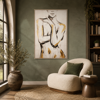 Gold & White Body Sketch