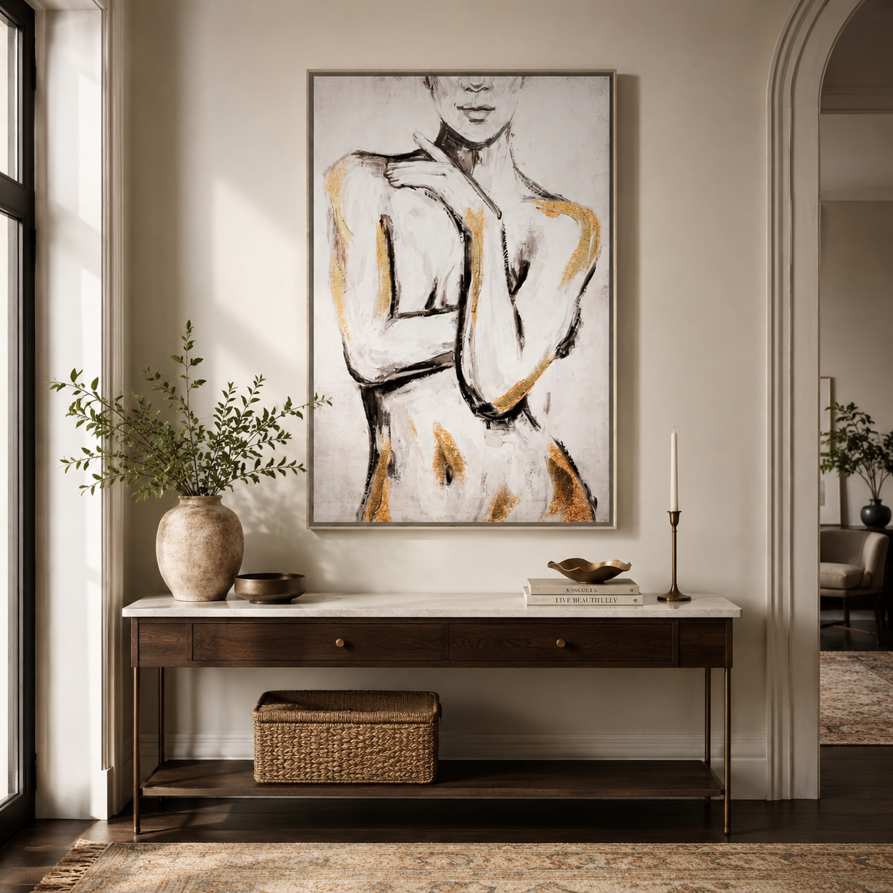 Gold & White Body Sketch