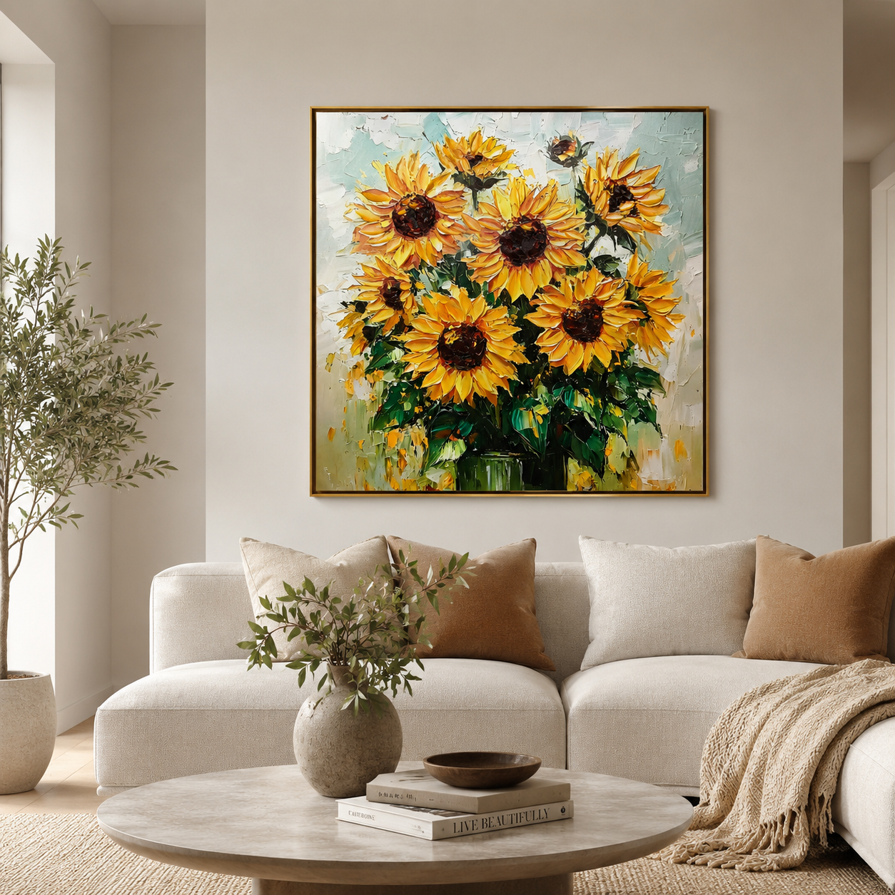 Impasto Yellow Floral Bouquet