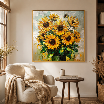 Impasto Yellow Floral Bouquet