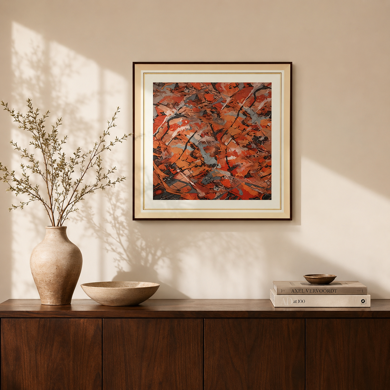 Kinetic Ember Abstract Splatter
