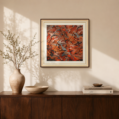 Kinetic Ember Abstract Splatter